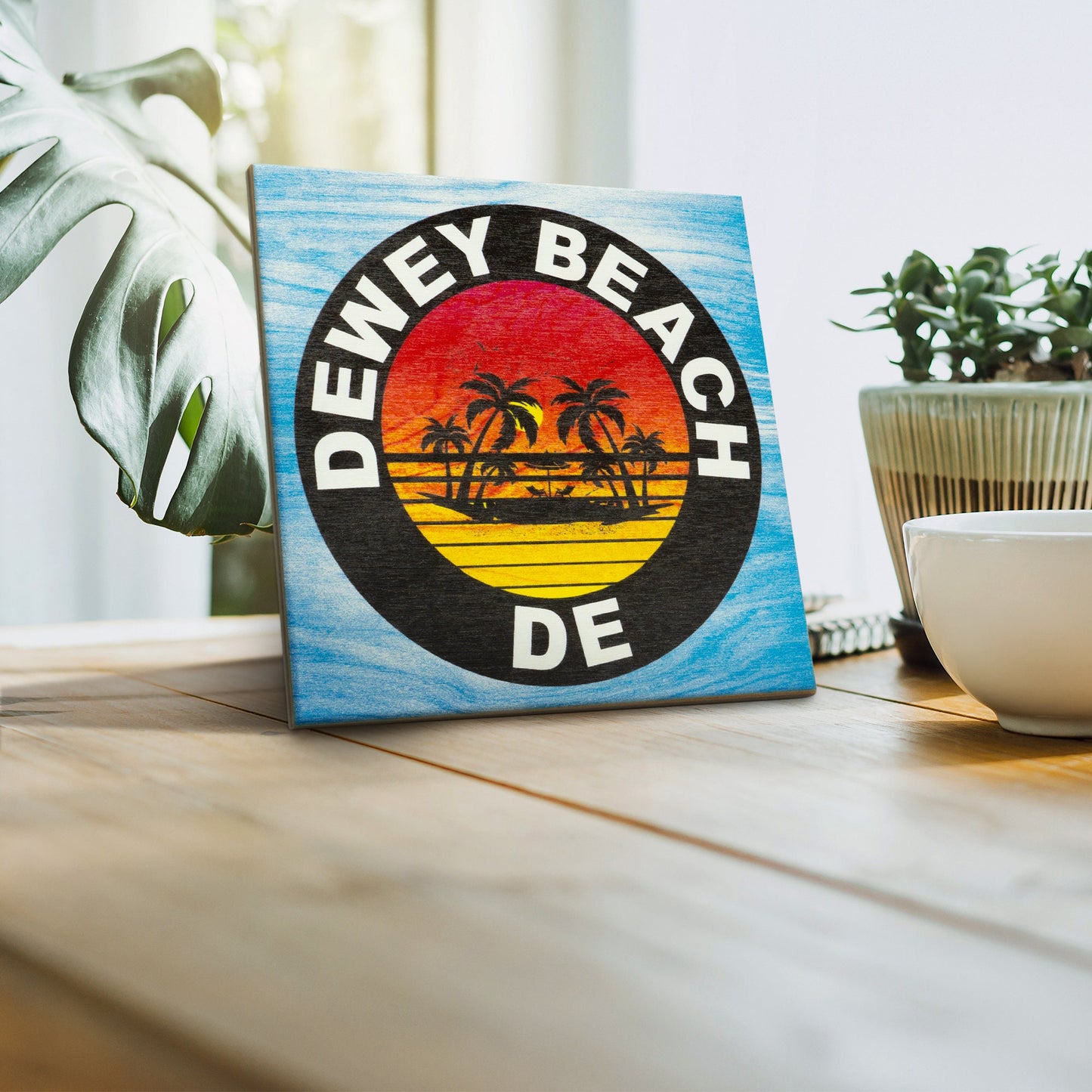 Dewey Beach Delaware Sign: Sunset Souvenir Decor