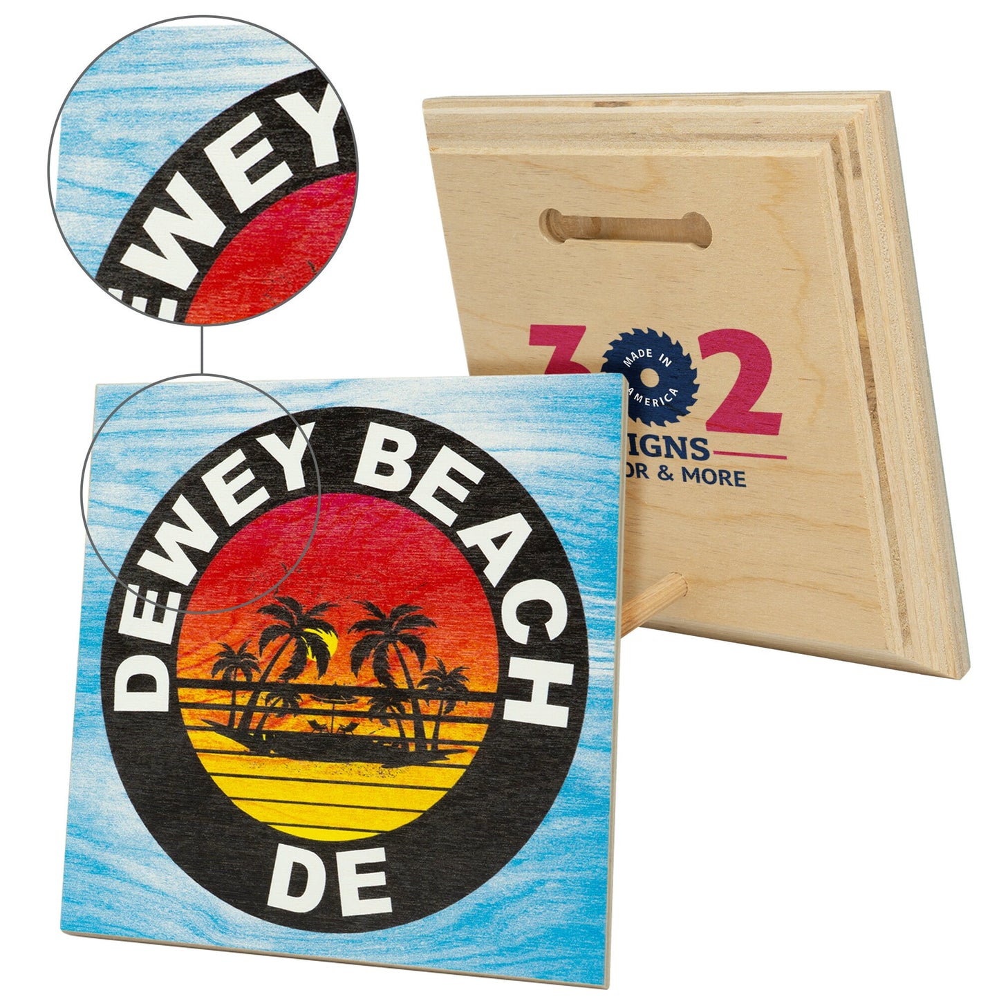 Dewey Beach Delaware Sign: Sunset Souvenir Decor