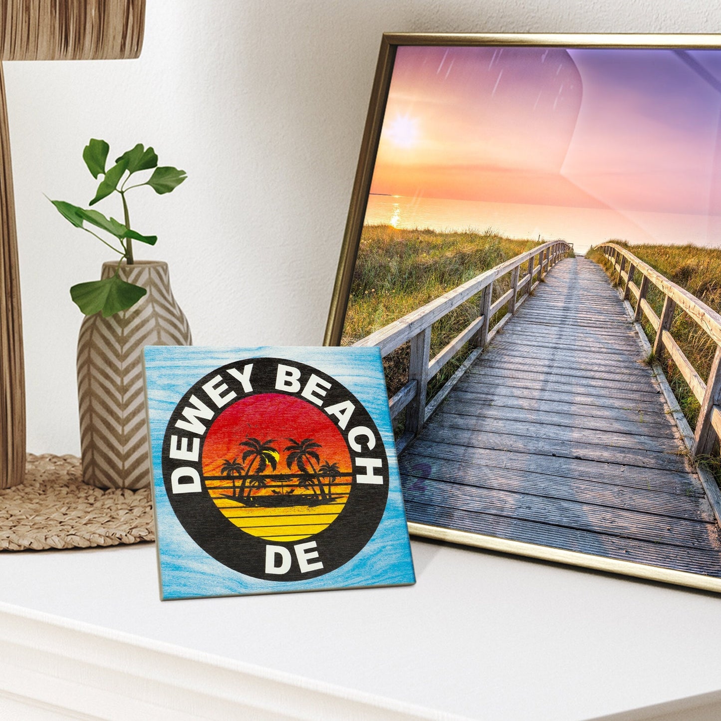 Dewey Beach Delaware Sign: Sunset Souvenir Decor