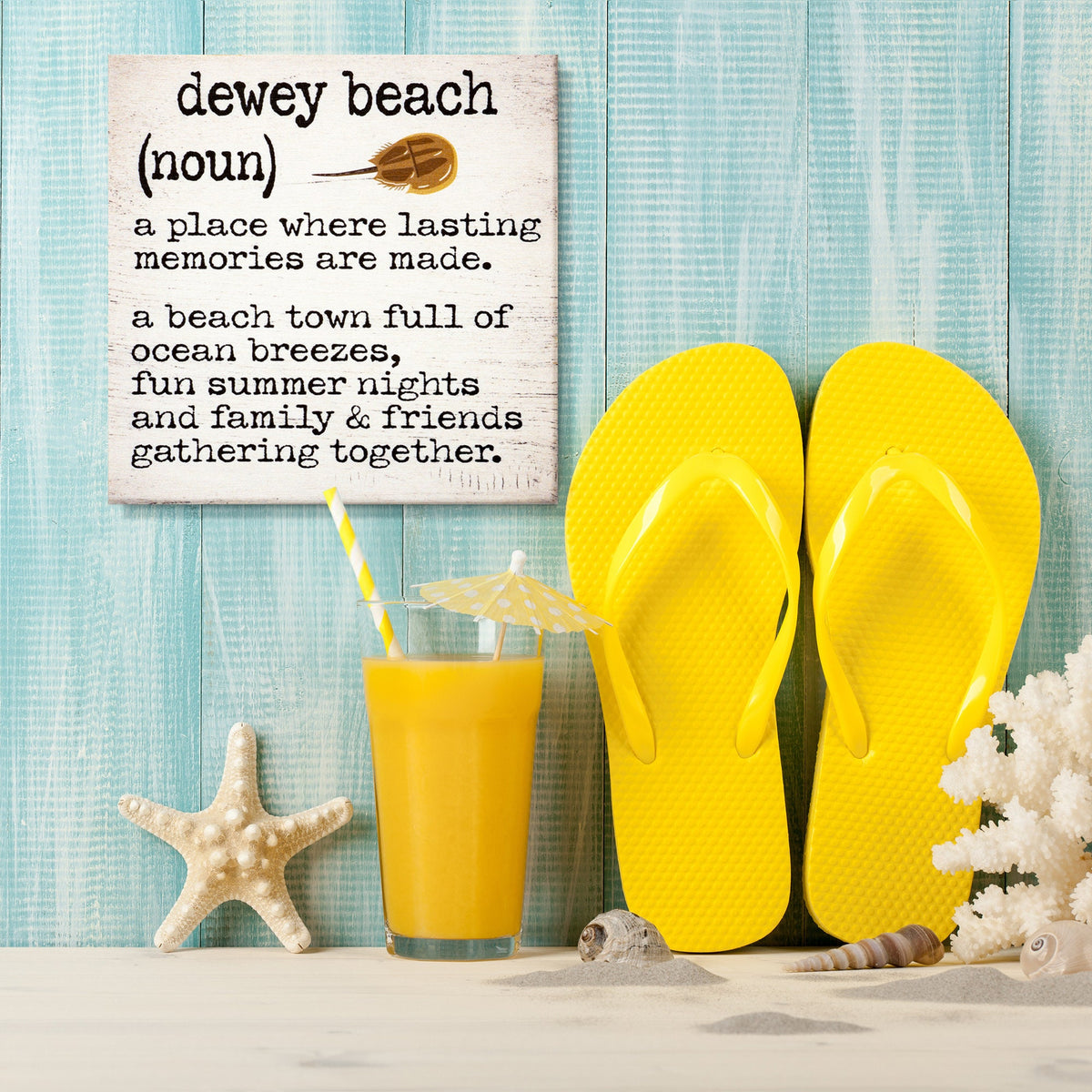 Dewey Beach Definition Sign: Delaware Souvenir, Beach House Decor