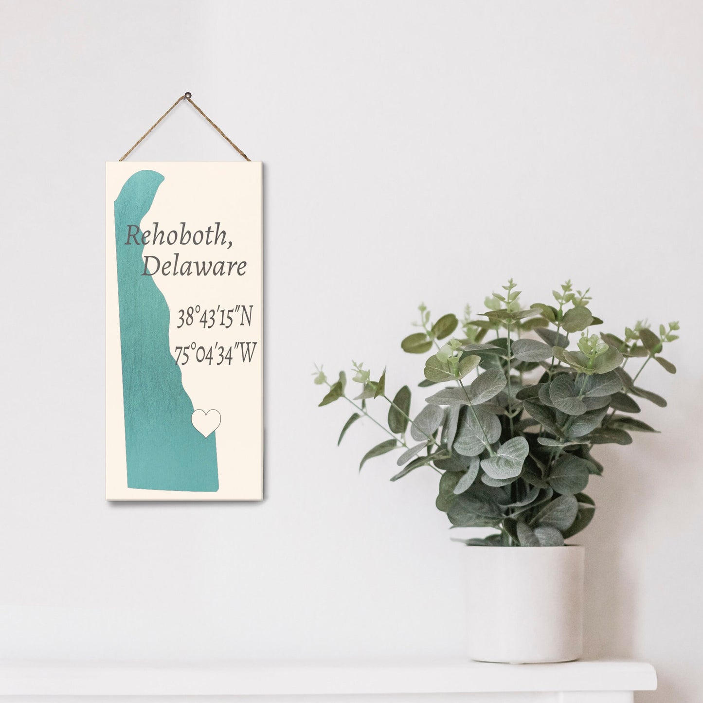 Rehoboth Beach Sign: Delaware Nautical Wood Wall Decor