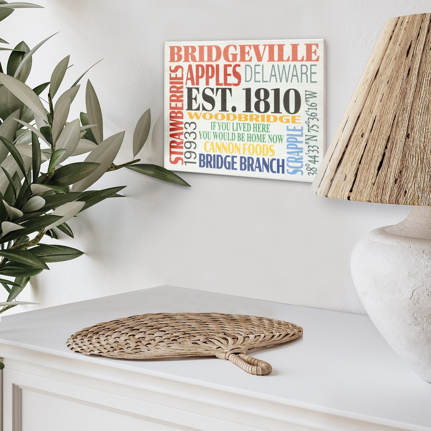 Bridgeville Delaware Wood Sign: State Pride Decor
