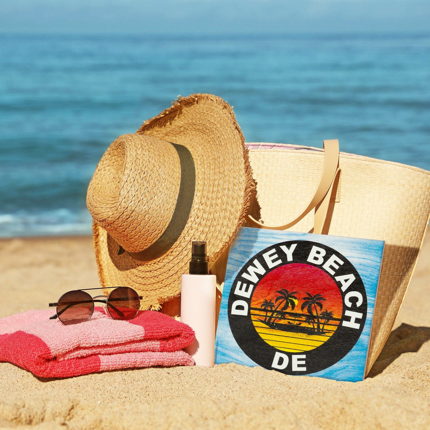 Dewey Beach Delaware Sign: Sunset Souvenir Decor
