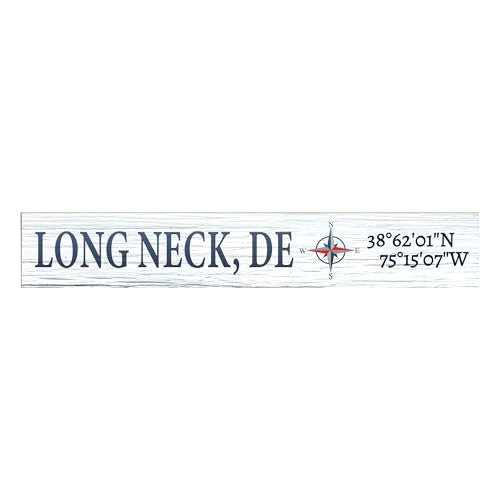 Long Neck Delaware Gifts and Souvenirs, Delaware Sign, Compass Coordinates, Beach Decor, Tabletop