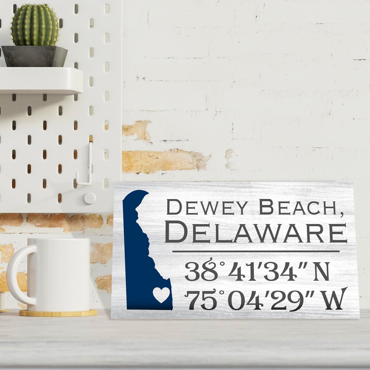 Dewey Beach Delaware Sign: Coastal Farmhouse Decor