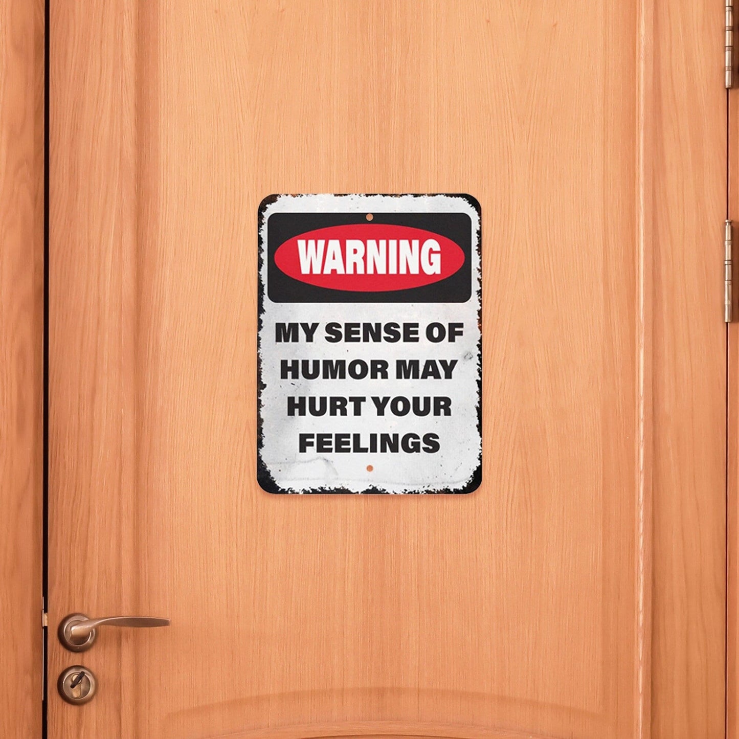 Funny Man Cave Sign: Sarcastic Humor - May Hurt Feelings (9x12 Inch)
