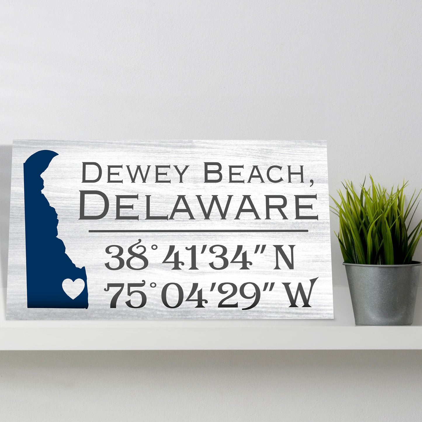 Dewey Beach Delaware Sign: Coastal Farmhouse Decor