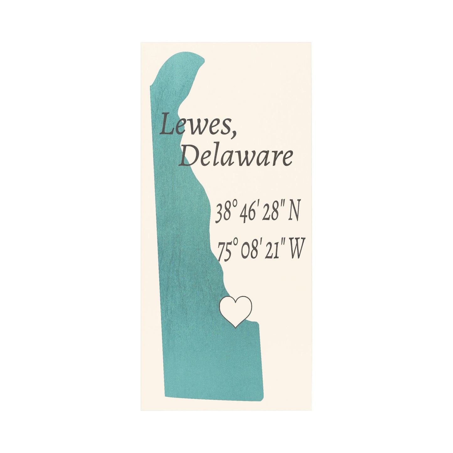 Lewes Delaware Nautical Wood Sign: Coastal Home Decor