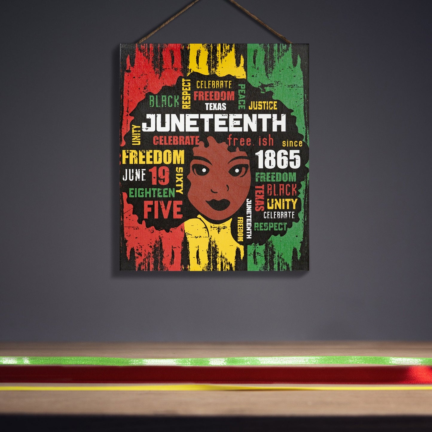 Juneteenth Wooden Sign: Afro Women, Black Independence Day Decor
