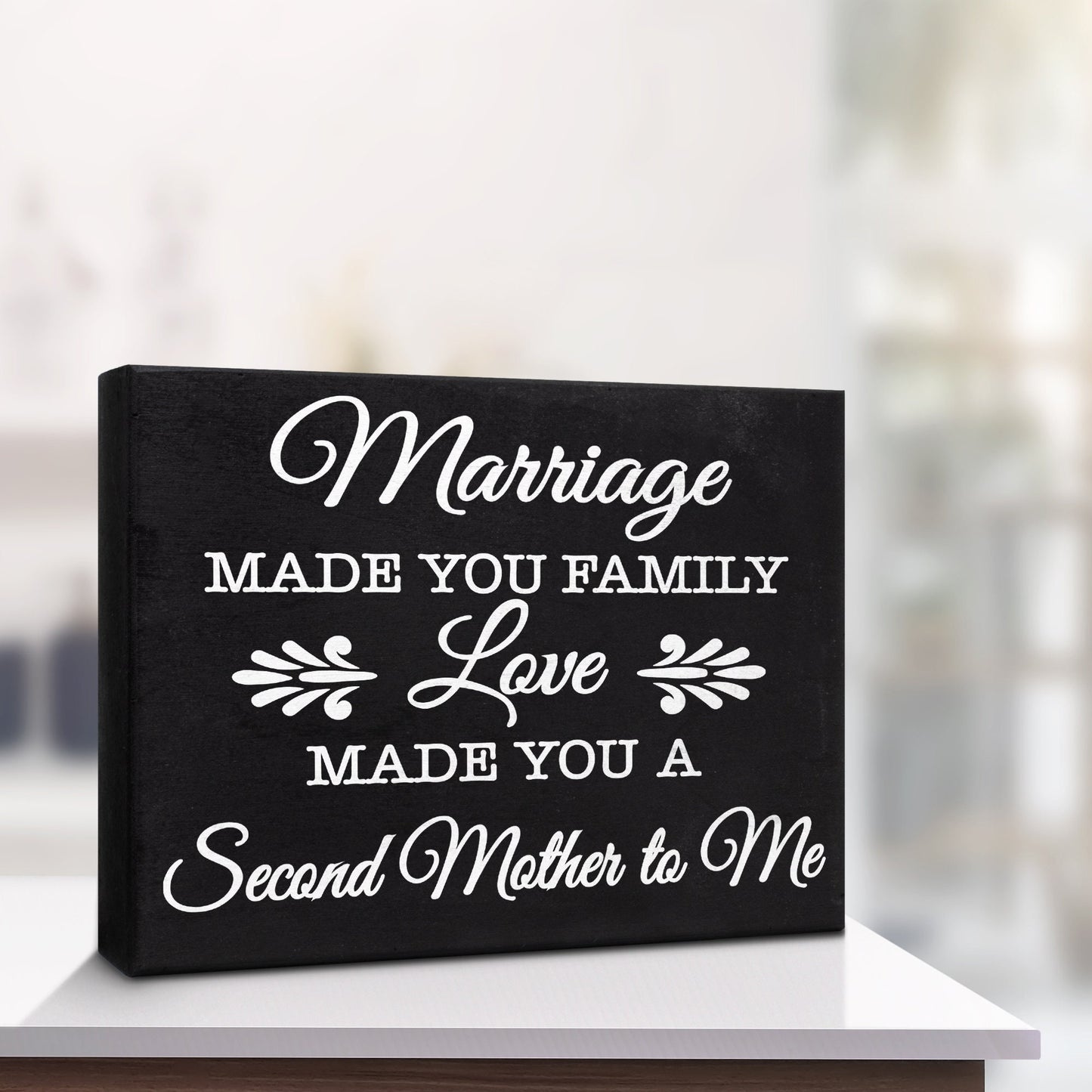 Mother-in-Law Gift: Sentimental Wood Sign, Second Mother