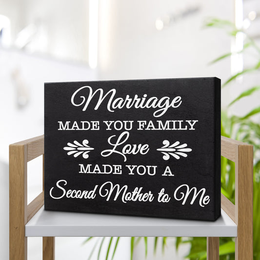 Mother-in-Law Gift: Sentimental Wood Sign, Second Mother
