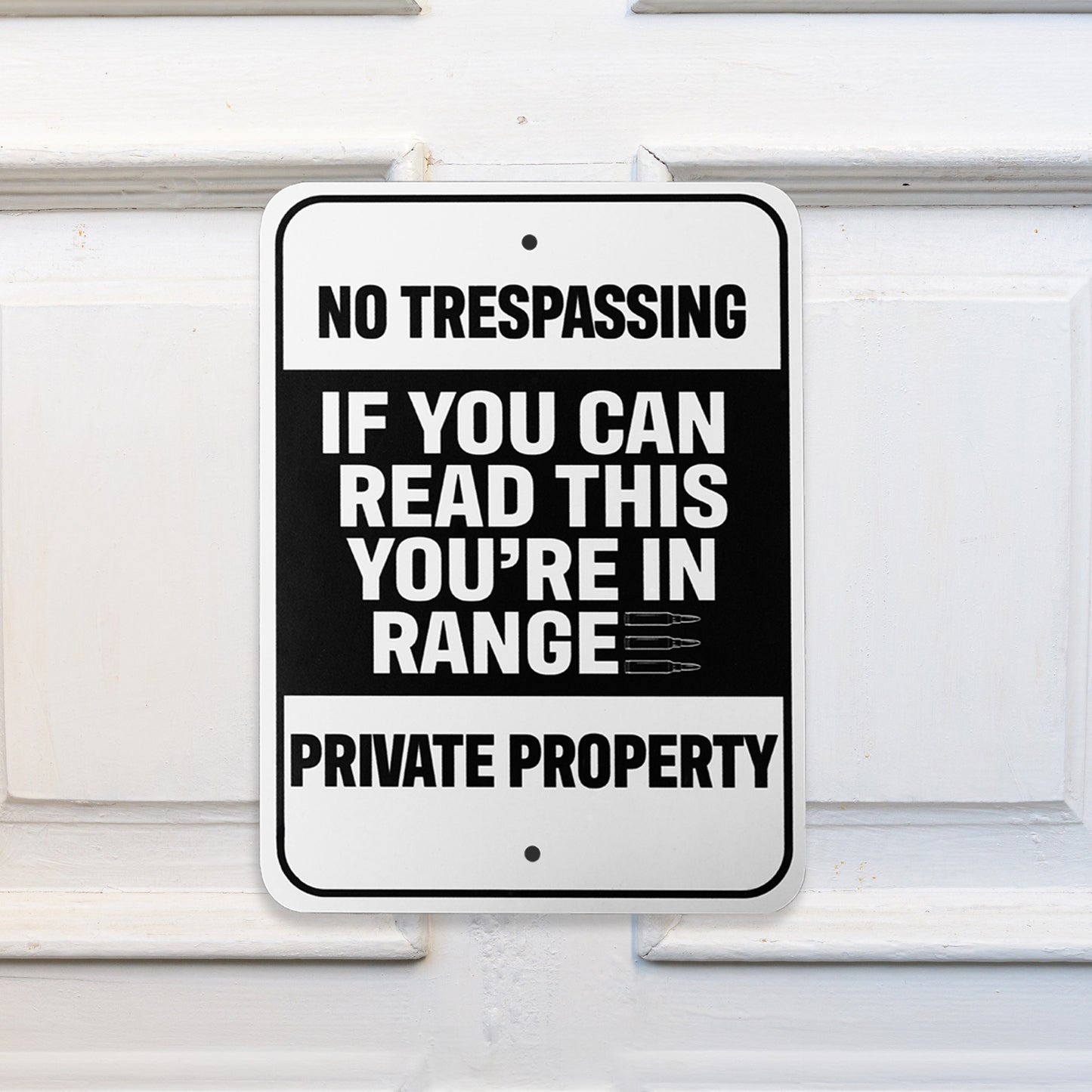 No Trespassing Metal Sign: Sarcastic Humor, Garage Bar Decor