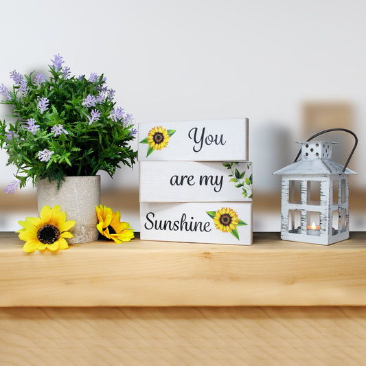 You Are My Sunshine Decor: Sunflower Tiered Tray Signs
