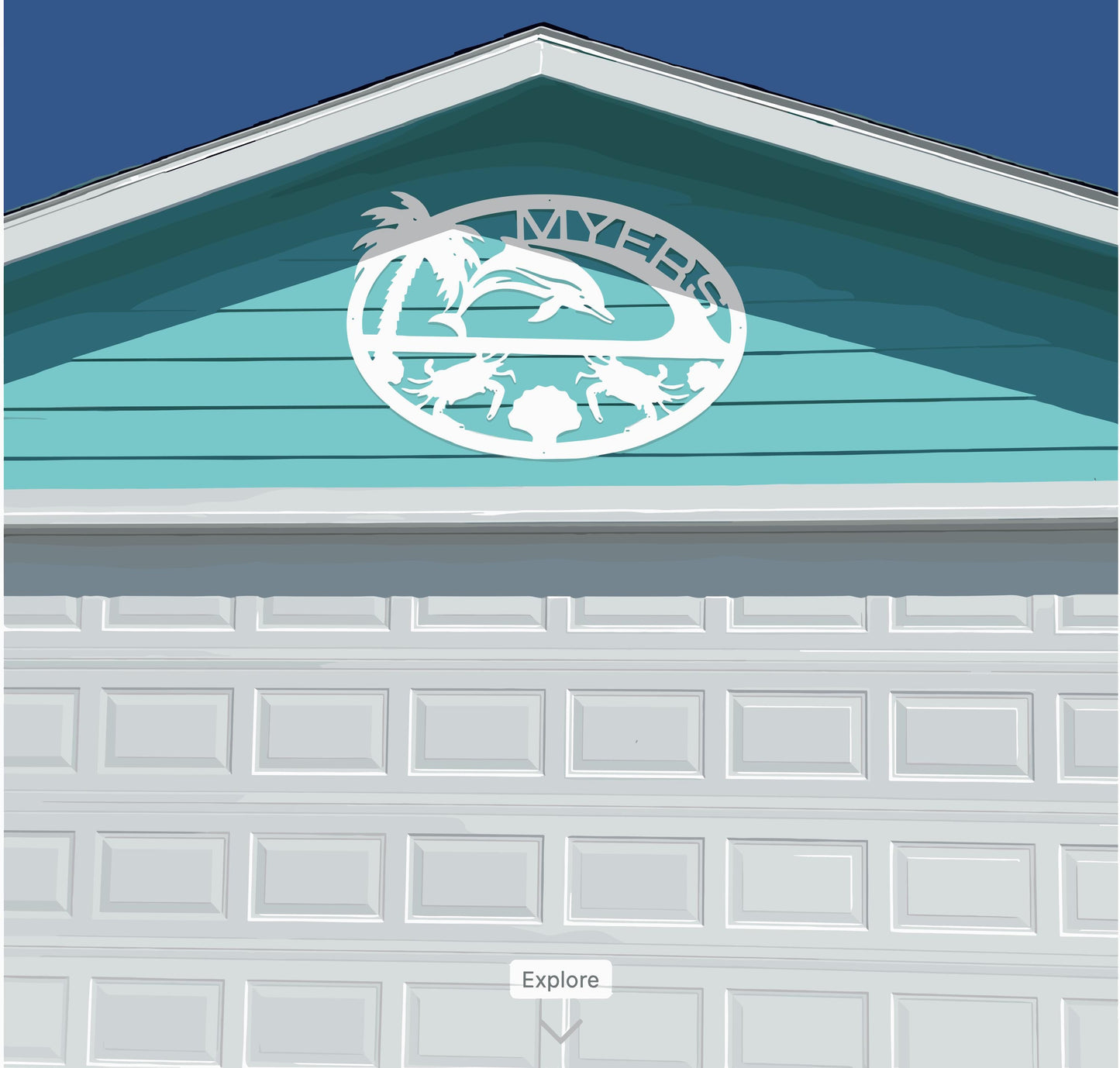 Custom Beach House Sign: Coastal Last Name PVC Outdoor Decor