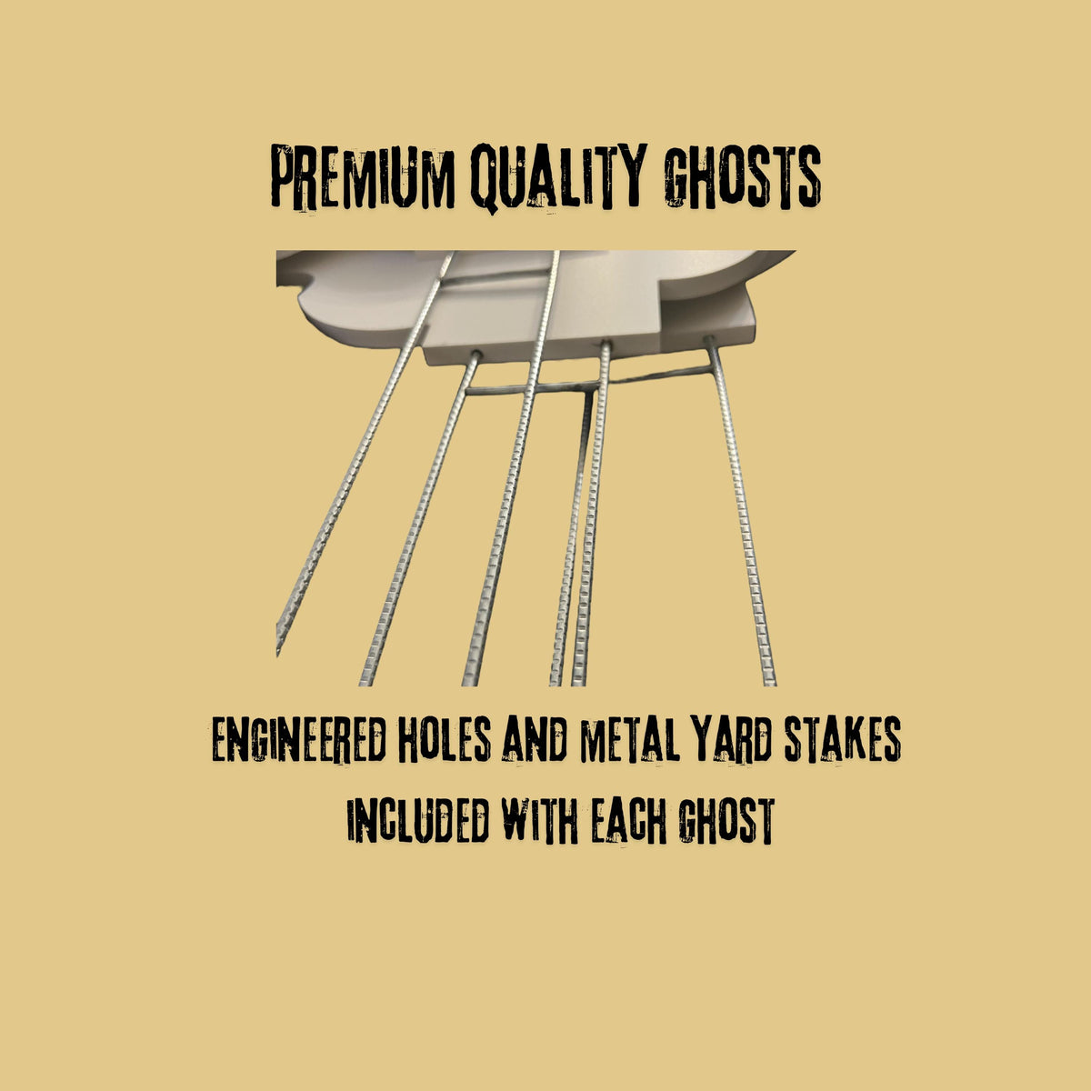 PVC Halloween Ghost Yard Decor: All-Weather Outdoor Lawn Art