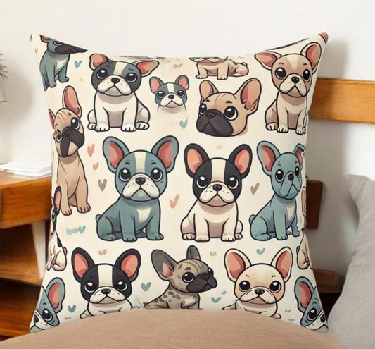 French Bulldog Throw Pillow and Home Accent, Frenchie Gifts for French Bulldog Moms