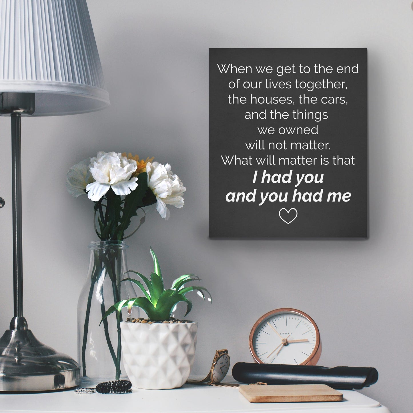 Romantic Wood Sign, Anniversary Gift for Wife and Husband