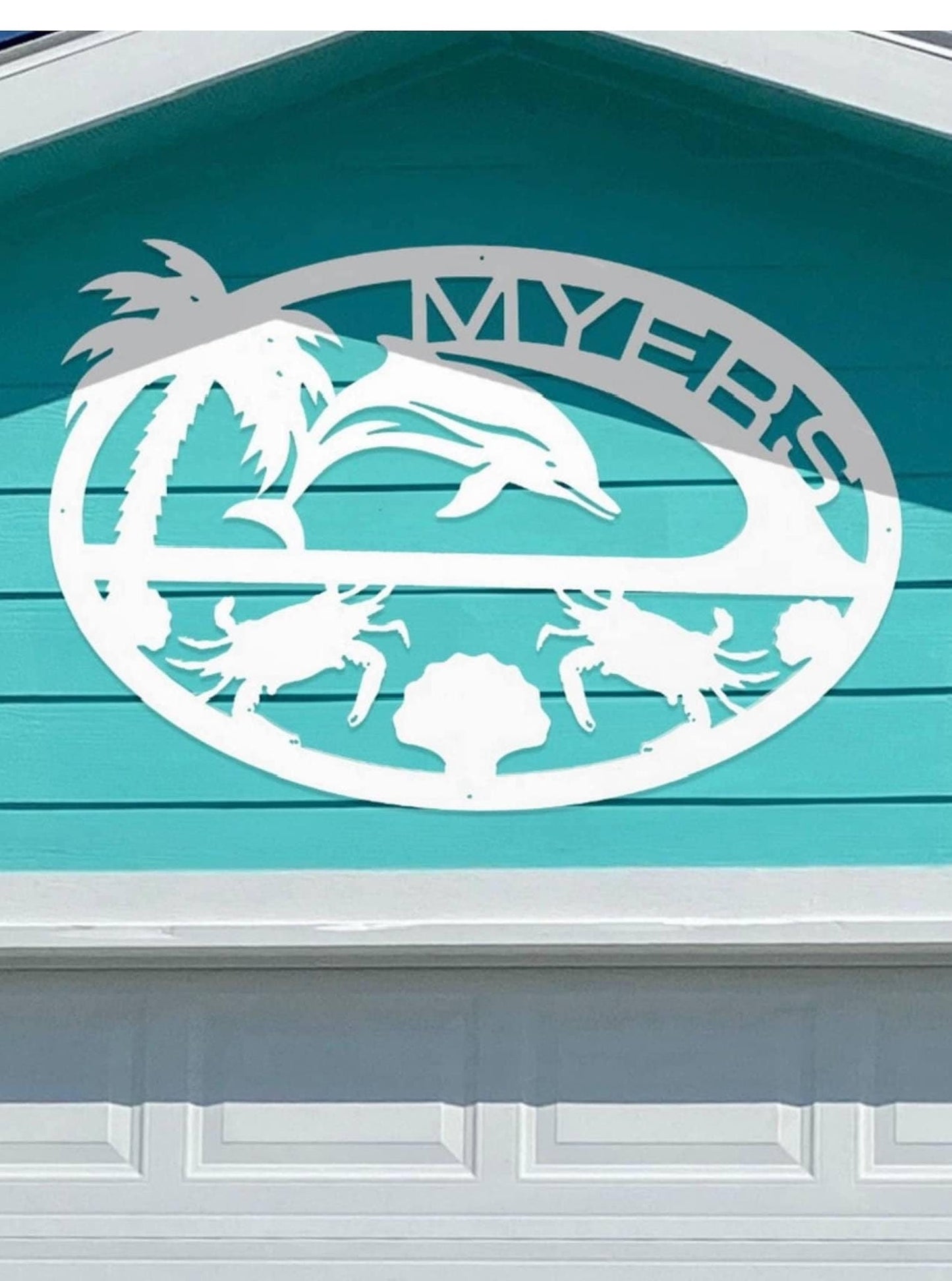 Custom Beach House Sign: Coastal Last Name PVC Outdoor Decor