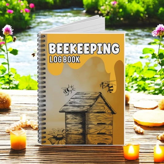 Gift for Beekeeper, Beekeeping Log Book, Spiral Notebook for Beekeepers, Bee Journal, Garden Notebook, Hive Record Keeper