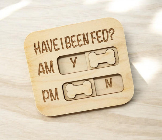 Dog Feeding Reminder Magnet: AM/PM Tracker, Pet Care Chart, Have I Been Fed