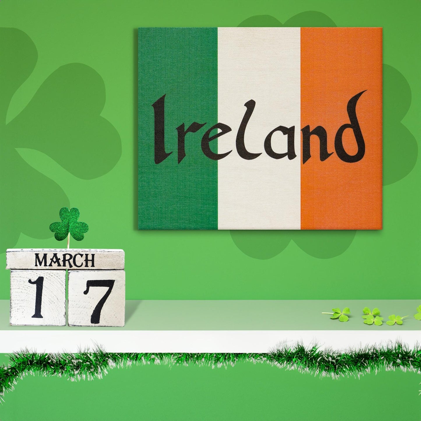 Ireland Flag Sign: St Patrick's Day Irish Decor