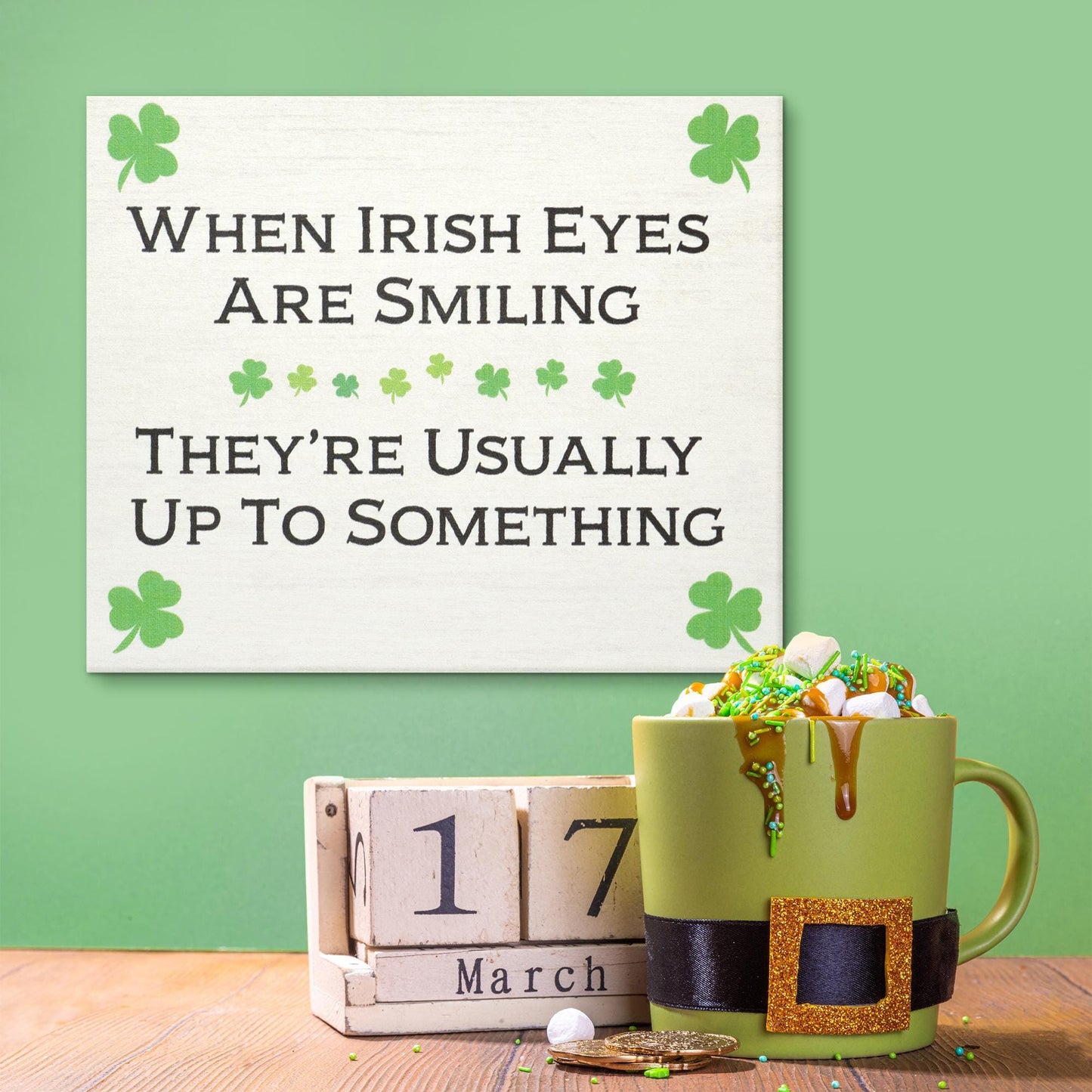 St Patrick's Day Wooden Sign: Funny Irish Decor