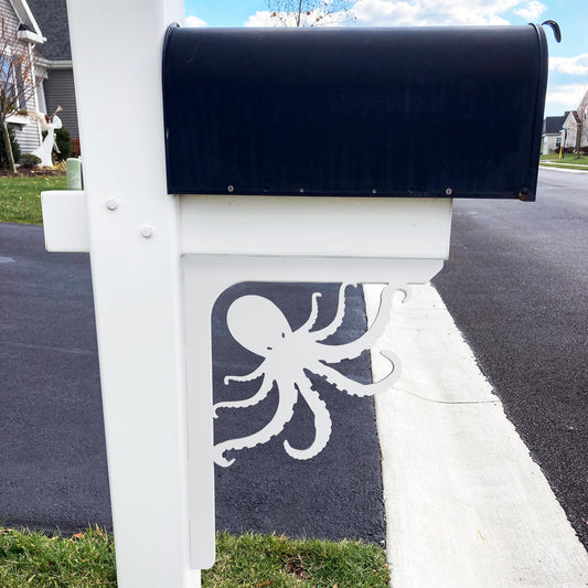 Octopus Mailbox Bracket: Weather Resistant Beach House Decor