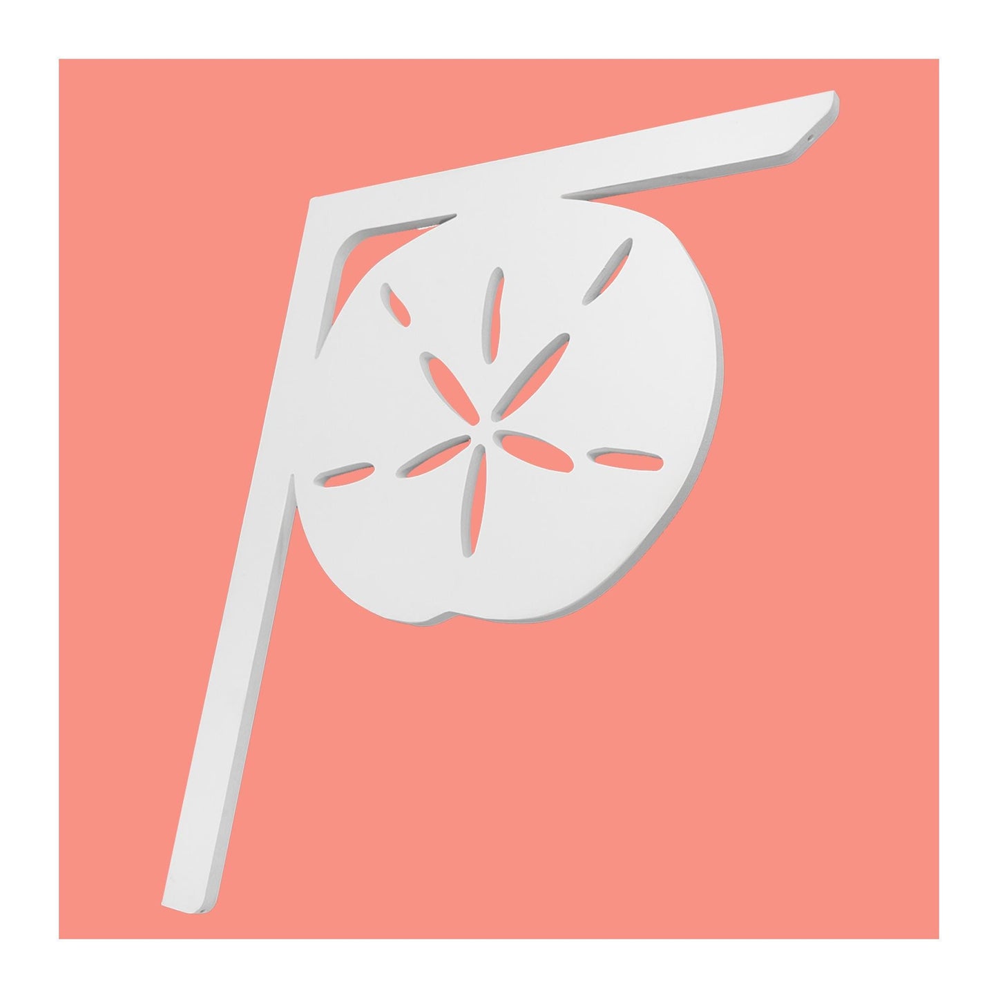 Sand Dollar Mailbox Bracket: Weather Resistant PVC Beach Decor (21 Inch)