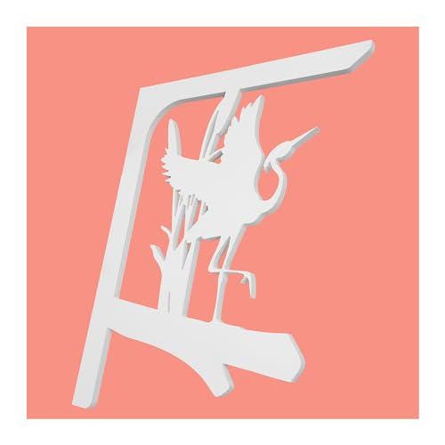 Egret Heron Mailbox Bracket: Weather Resistant PVC, Wings Expanded