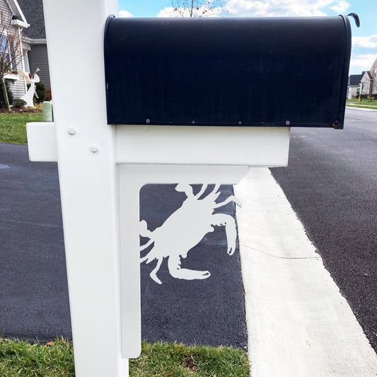 Crab Mailbox Bracket: Weather Resistant PVC Porch Decor