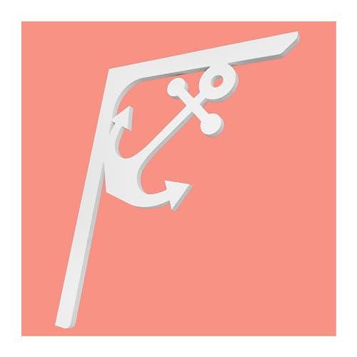 Anchor Mailbox Bracket: Weather Resistant PVC Nautical Decor