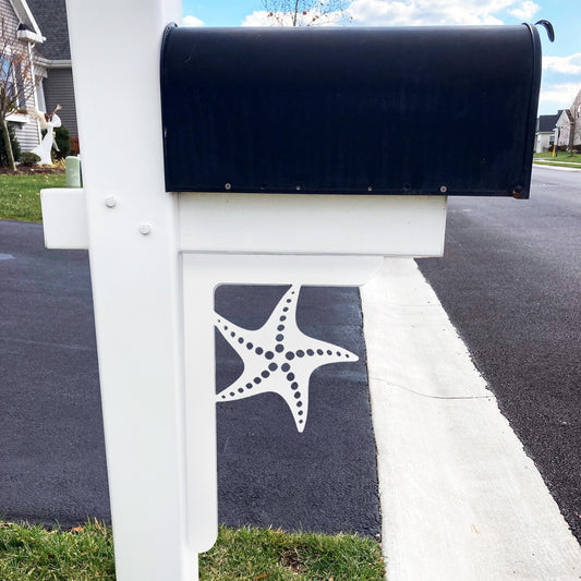 Starfish Mailbox Bracket: Weather Resistant PVC Beach House Decor