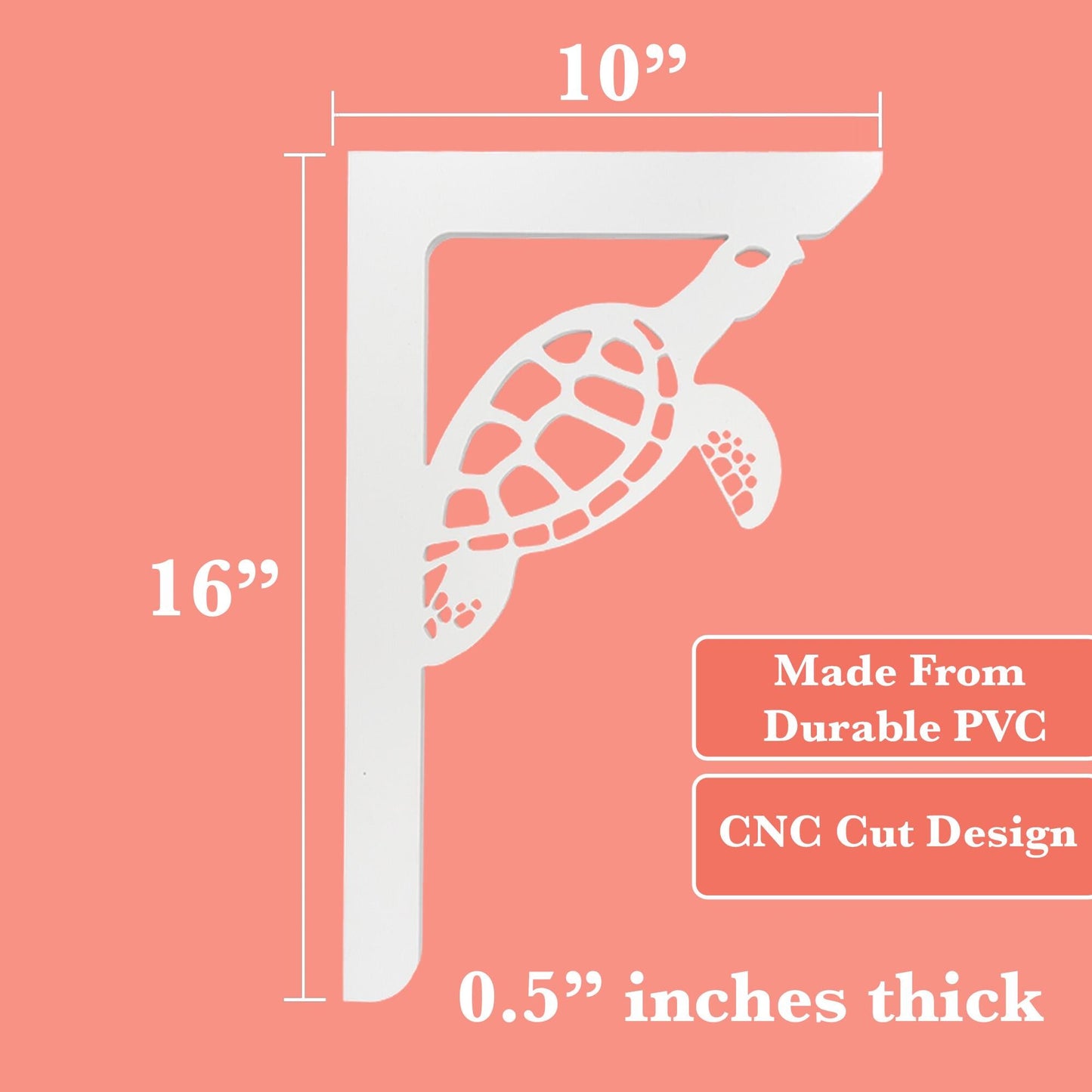 Turtle Mailbox Bracket: Weatherproof PVC Beach House Decor