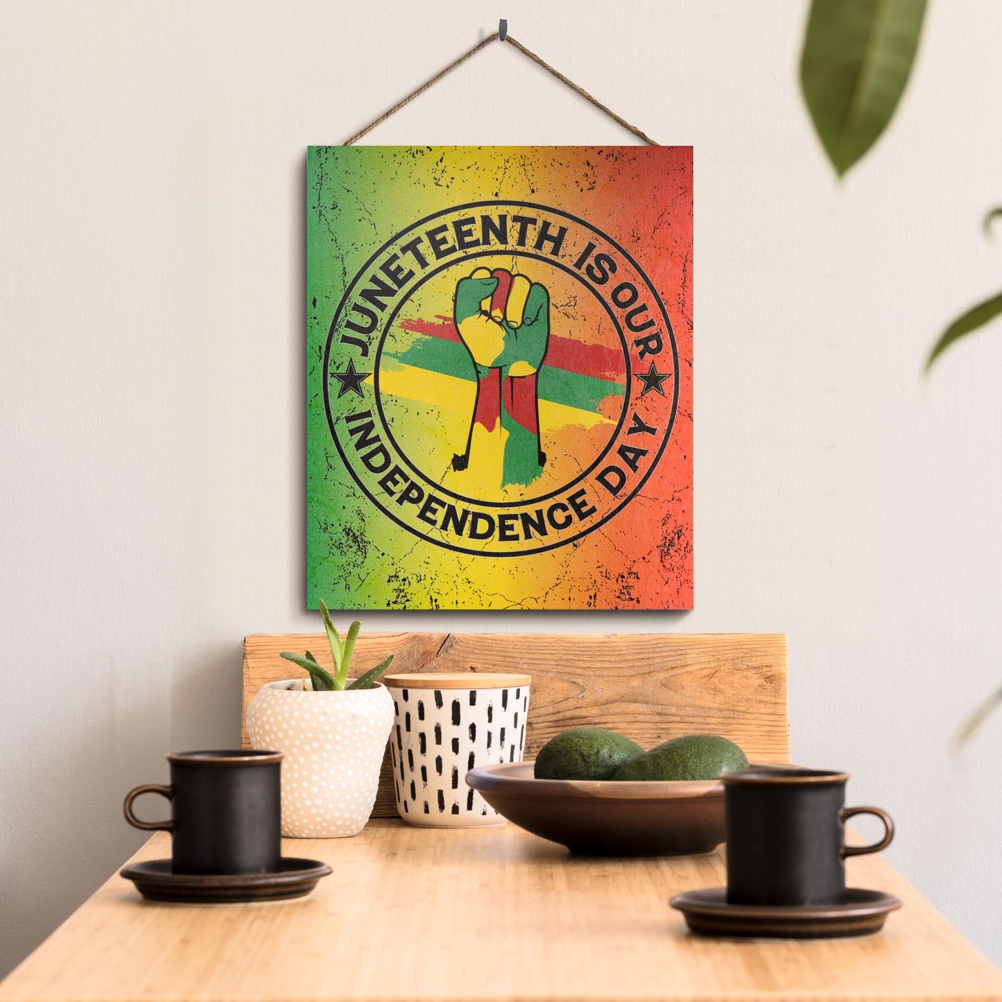 Juneteenth Is Our Independence Day Sign: African American Freedom Day Decor