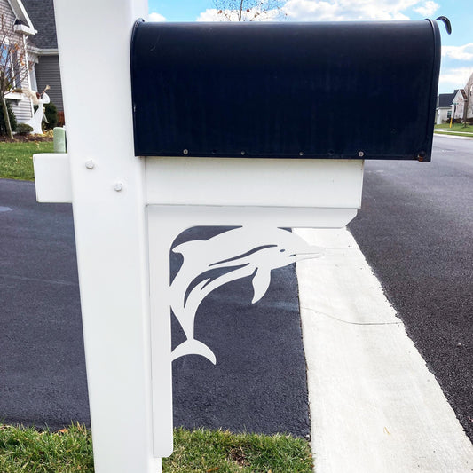 Dolphin Mailbox Bracket: Weatherproof PVC Porch Decor