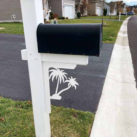 Palm Tree Mailbox Bracket: Weatherproof PVC Porch Decor