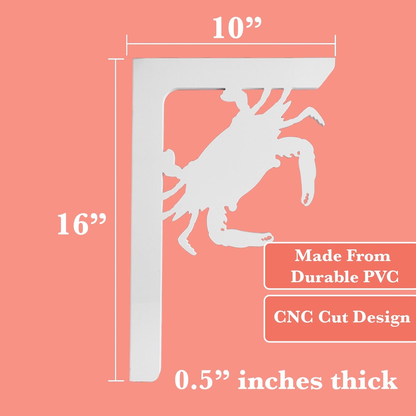 Crab Mailbox Bracket: Weather Resistant PVC Porch Decor