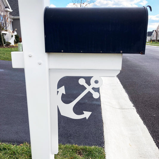 Anchor Mailbox Bracket: Weather Resistant PVC Nautical Decor