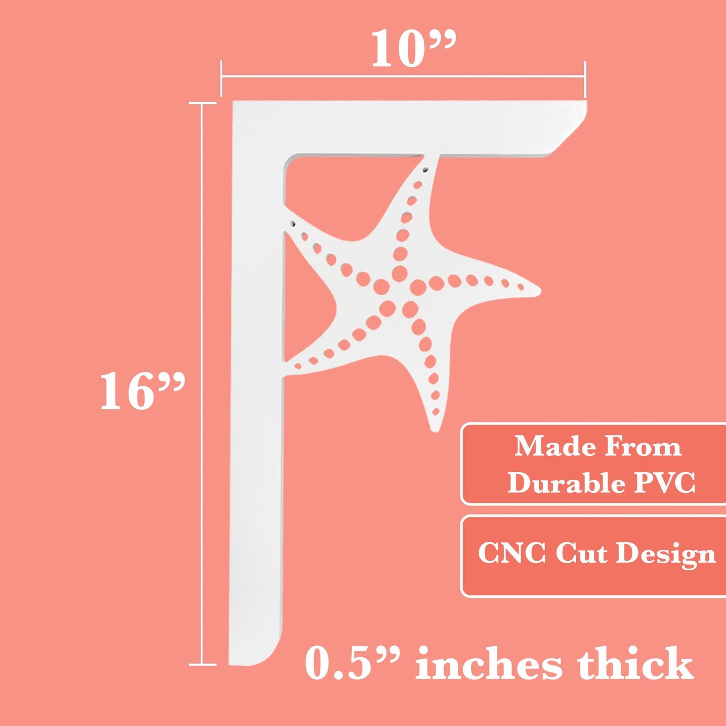 Starfish Mailbox Bracket: Weather Resistant PVC Beach House Decor
