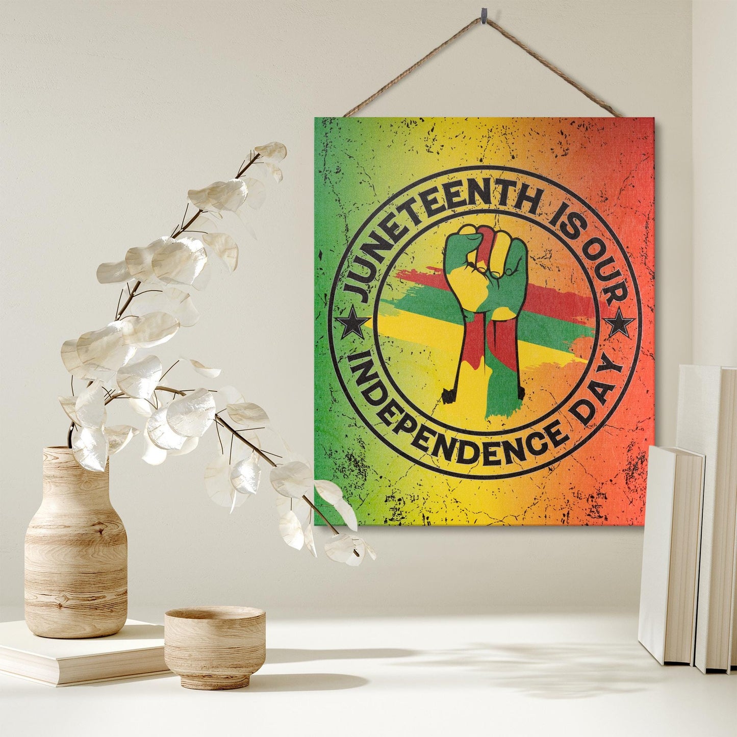 Juneteenth Is Our Independence Day Sign: African American Freedom Day Decor