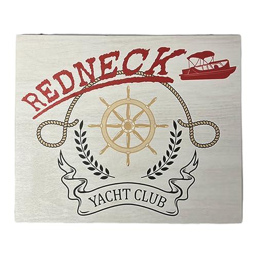 Redneck Yacht Club Wood Sign: Funny Lake House Bar Decor
