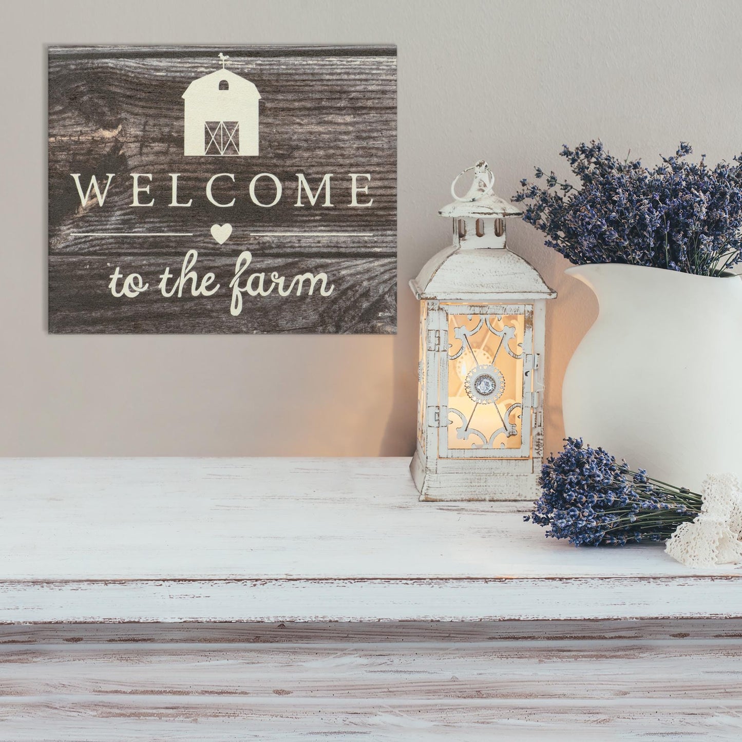 Welcome to the Farm Wooden Sign: Rustic Farmhouse Decor