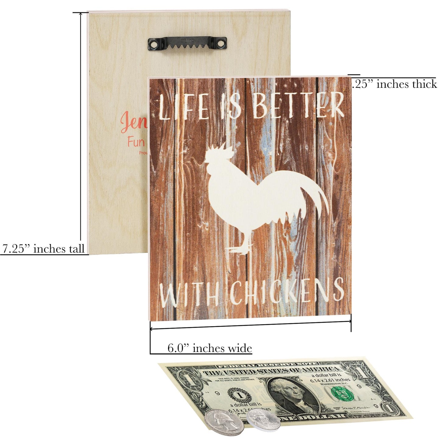 Rustic Chicken Wooden Sign: Farmhouse Decor for Chicken Lovers