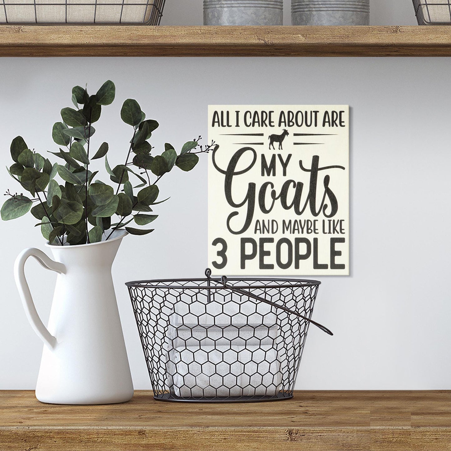 Funny Goat Sign: Farmhouse Decor, Goat Lover Gift