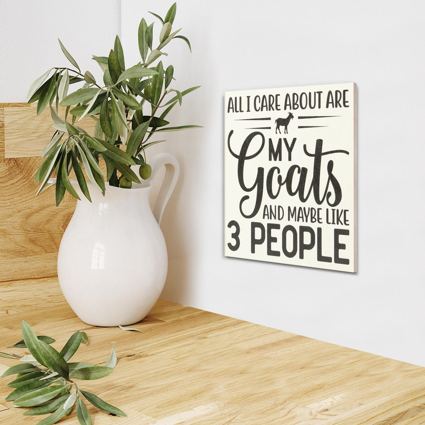 Funny Goat Sign: Farmhouse Decor, Goat Lover Gift