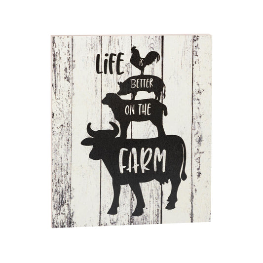 Rustic Farm Sign: Life Is Better, Country Home Decor