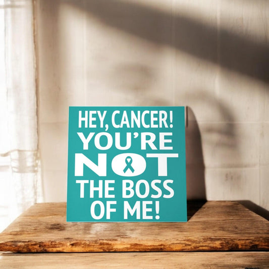 Teal Cancer Survivor Sign: Empowering Warrior Decor