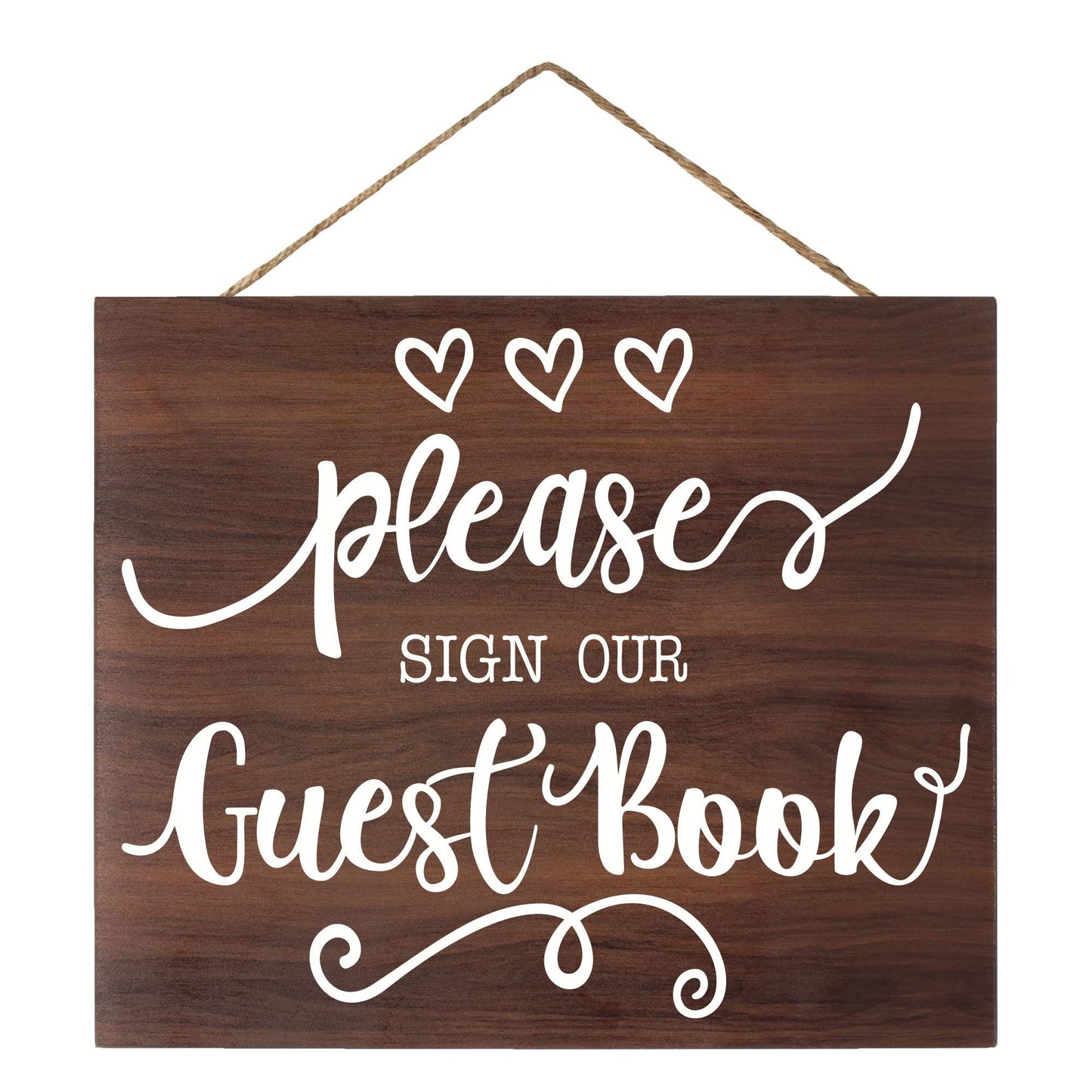 Guestbook Sign – 10x12 Inch Printed Wedding Table Decor for Reception & Showers
