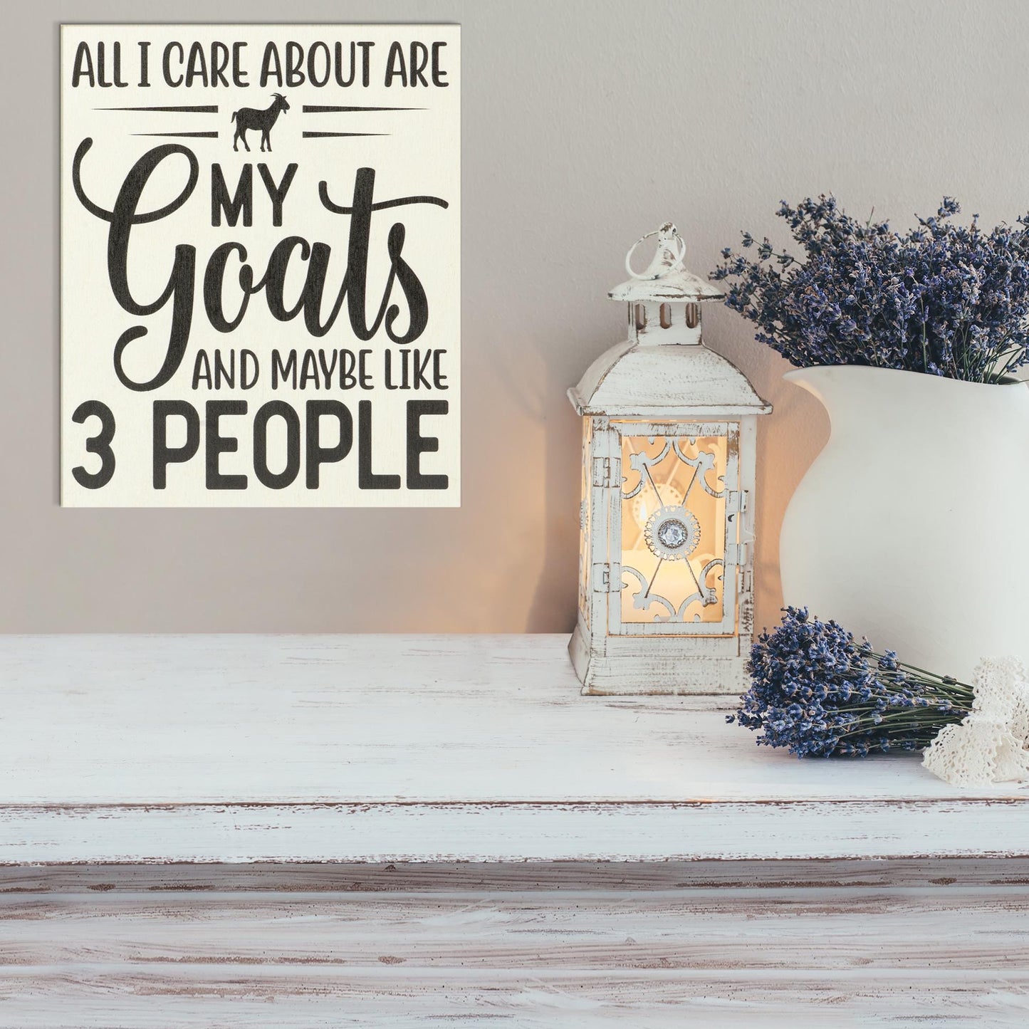 Funny Goat Sign: Farmhouse Decor, Goat Lover Gift