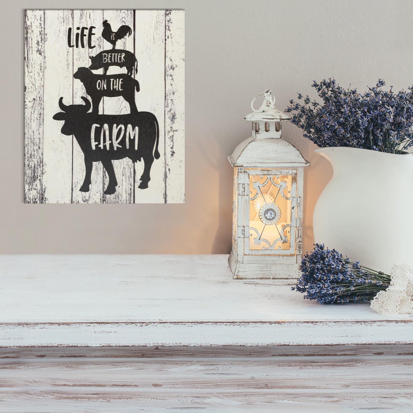 Rustic Farm Sign: Life Is Better, Country Home Decor